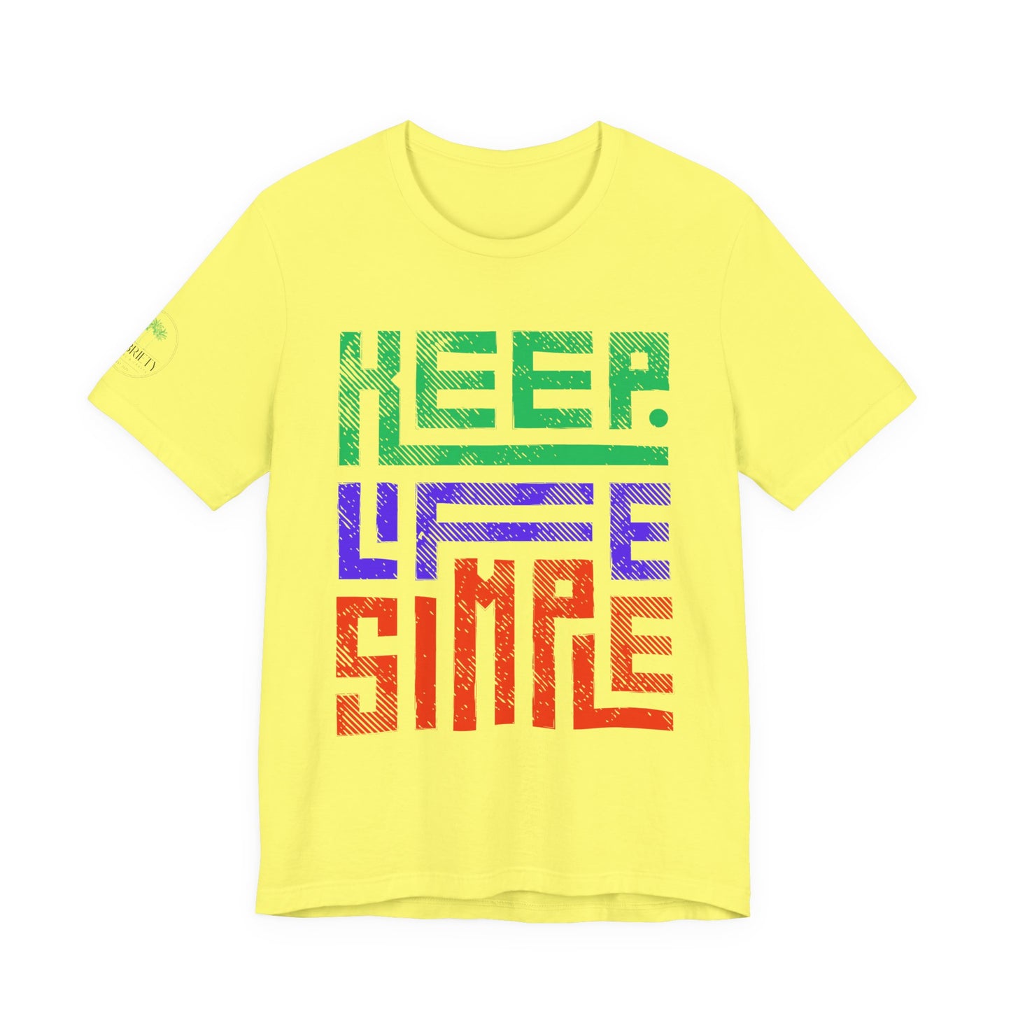 Keep Life Simple Unisex Tee, Relaxed Fit T-Shirt, Casual Wear, Gift for Minimalists, Stylish Everyday Shirt, Inspirational Quote Top