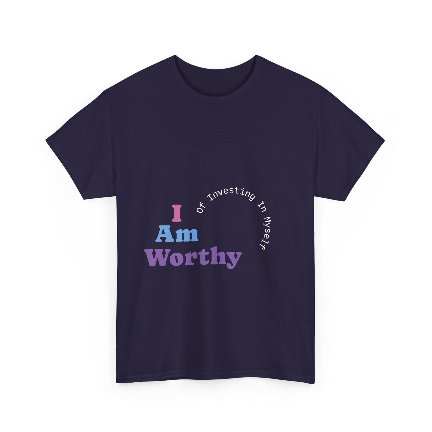 I Am Worthy Unisex Cotton Tee, Affirmation Shirt, Positive Vibes Tee, Gift for Friends, Self-Love Apparel
