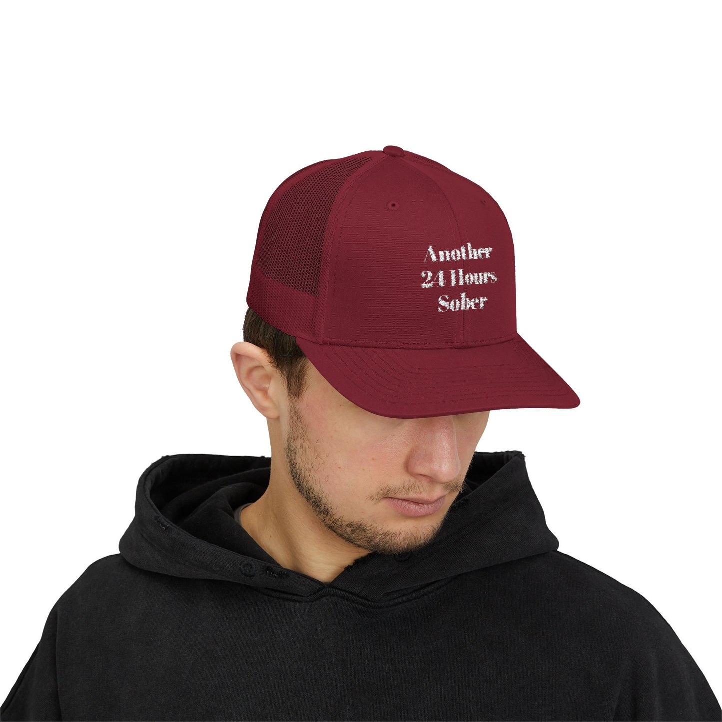 Sober Support Snapback Trucker Cap, Recovery Gift, Inspirational Hat, Addiction Awareness, Sobriety Celebration