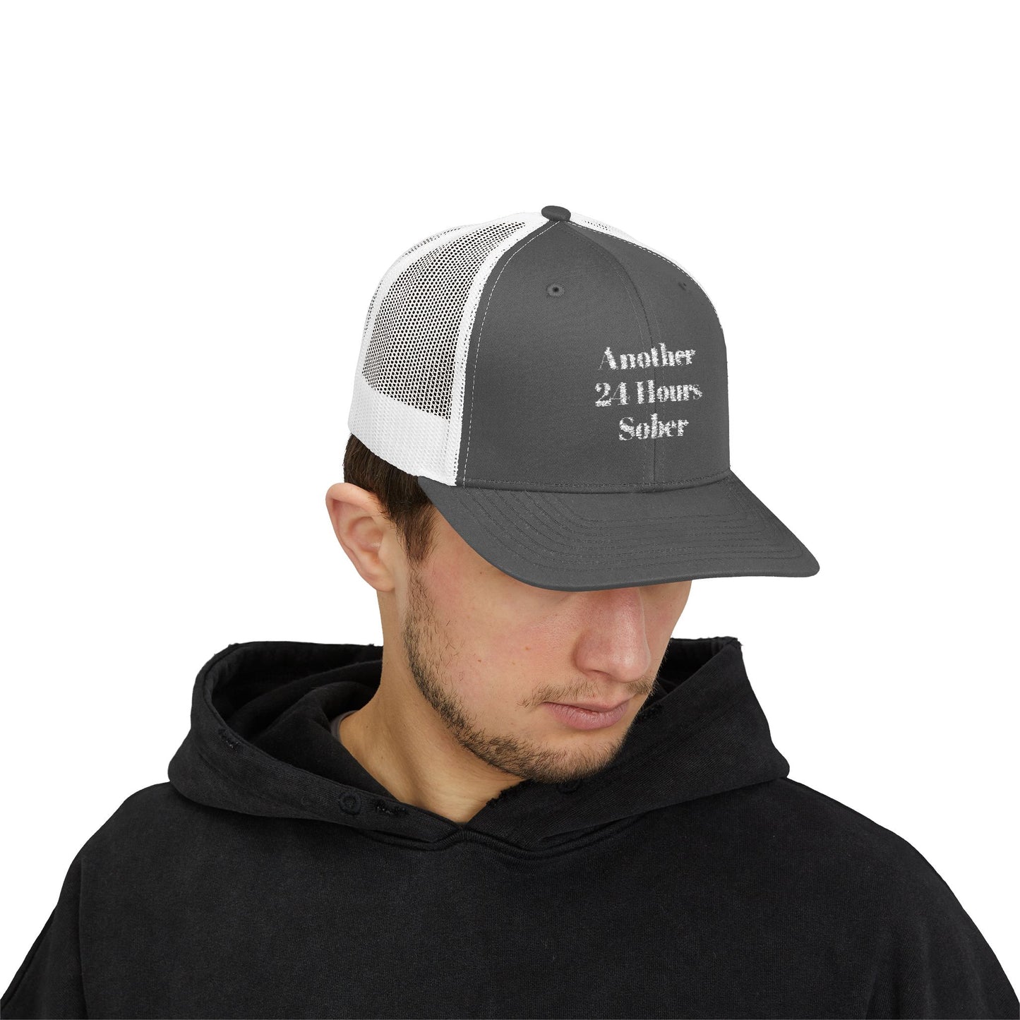 Sober Support Snapback Trucker Cap, Recovery Gift, Inspirational Hat, Addiction Awareness, Sobriety Celebration