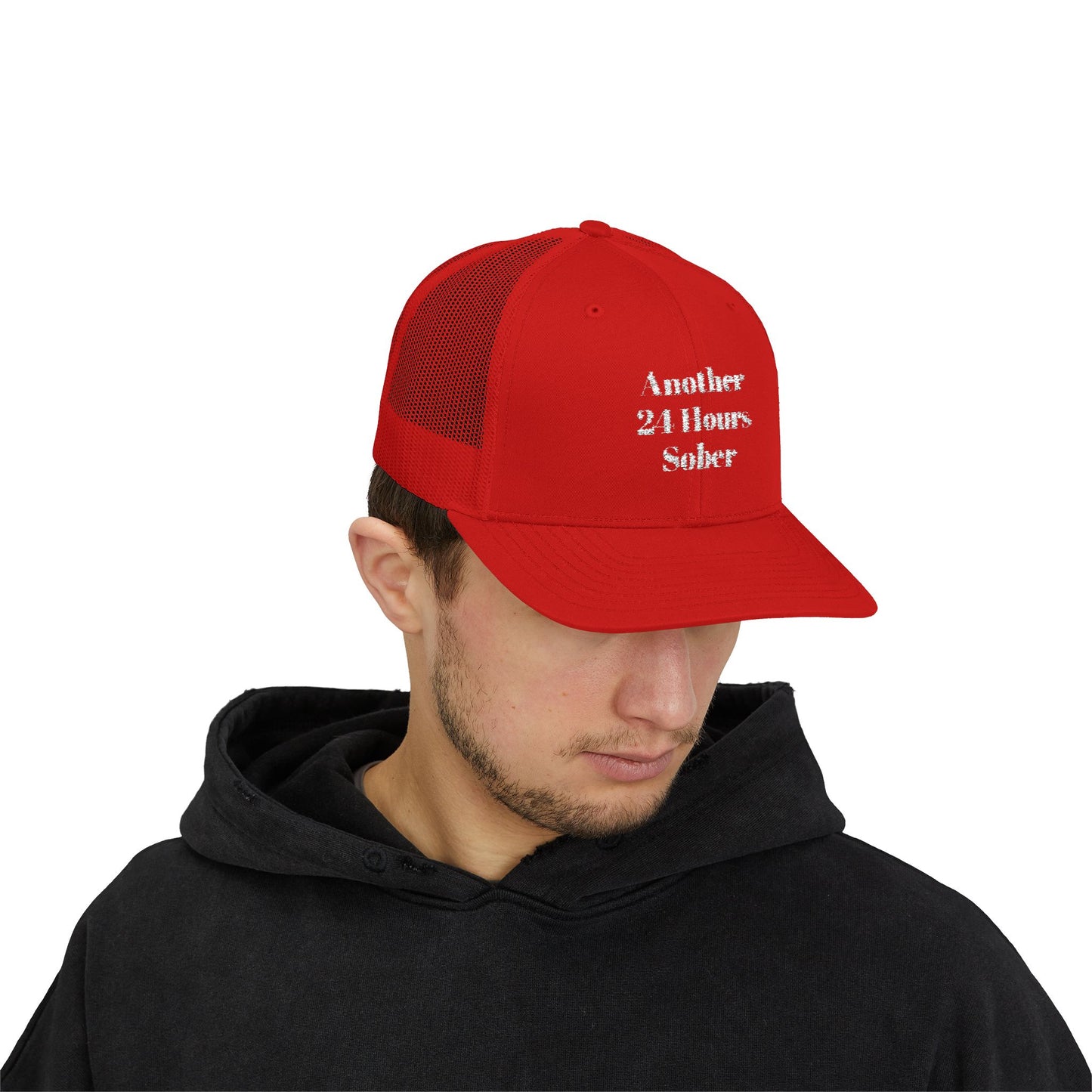 Sober Support Snapback Trucker Cap, Recovery Gift, Inspirational Hat, Addiction Awareness, Sobriety Celebration