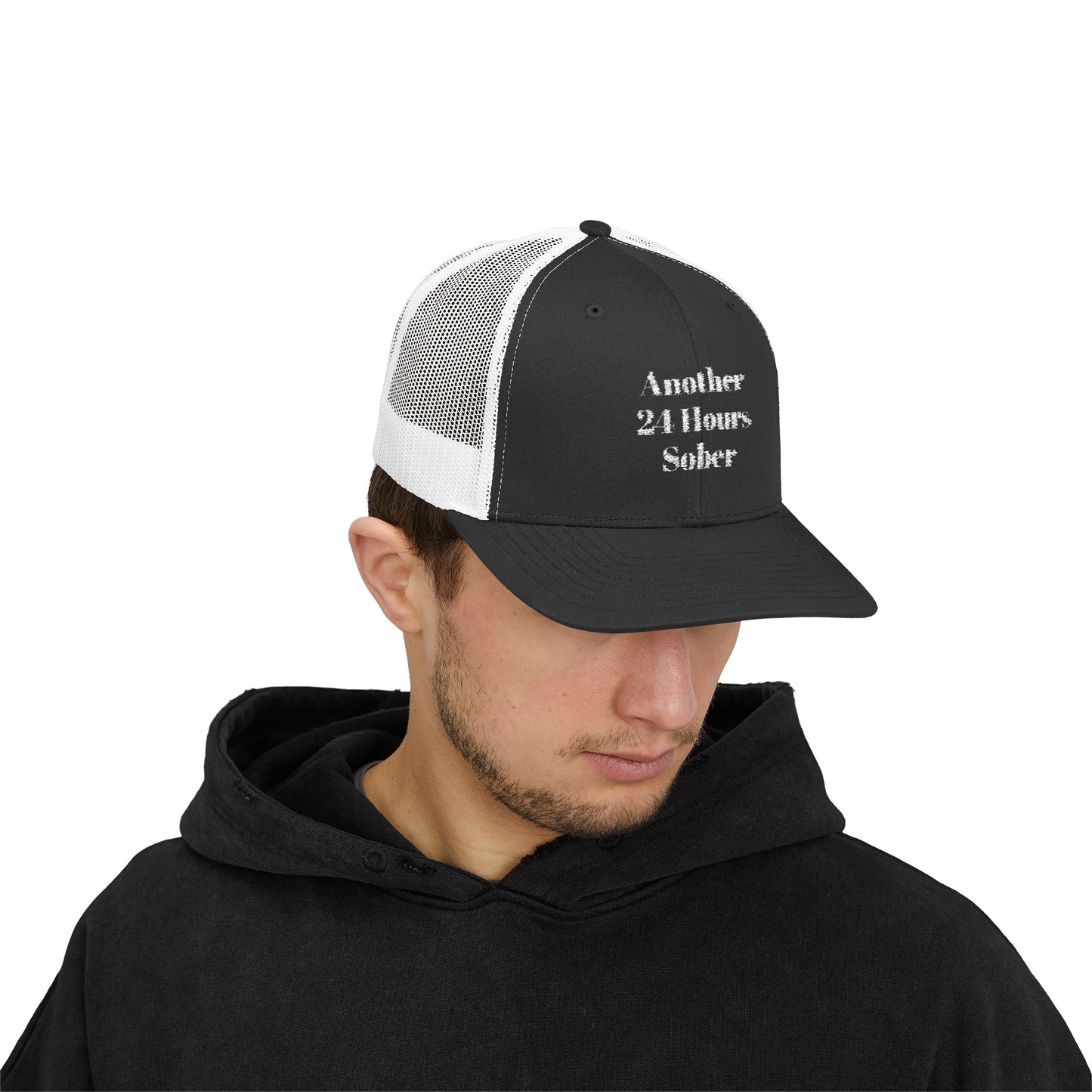Sober Support Snapback Trucker Cap, Recovery Gift, Inspirational Hat, Addiction Awareness, Sobriety Celebration