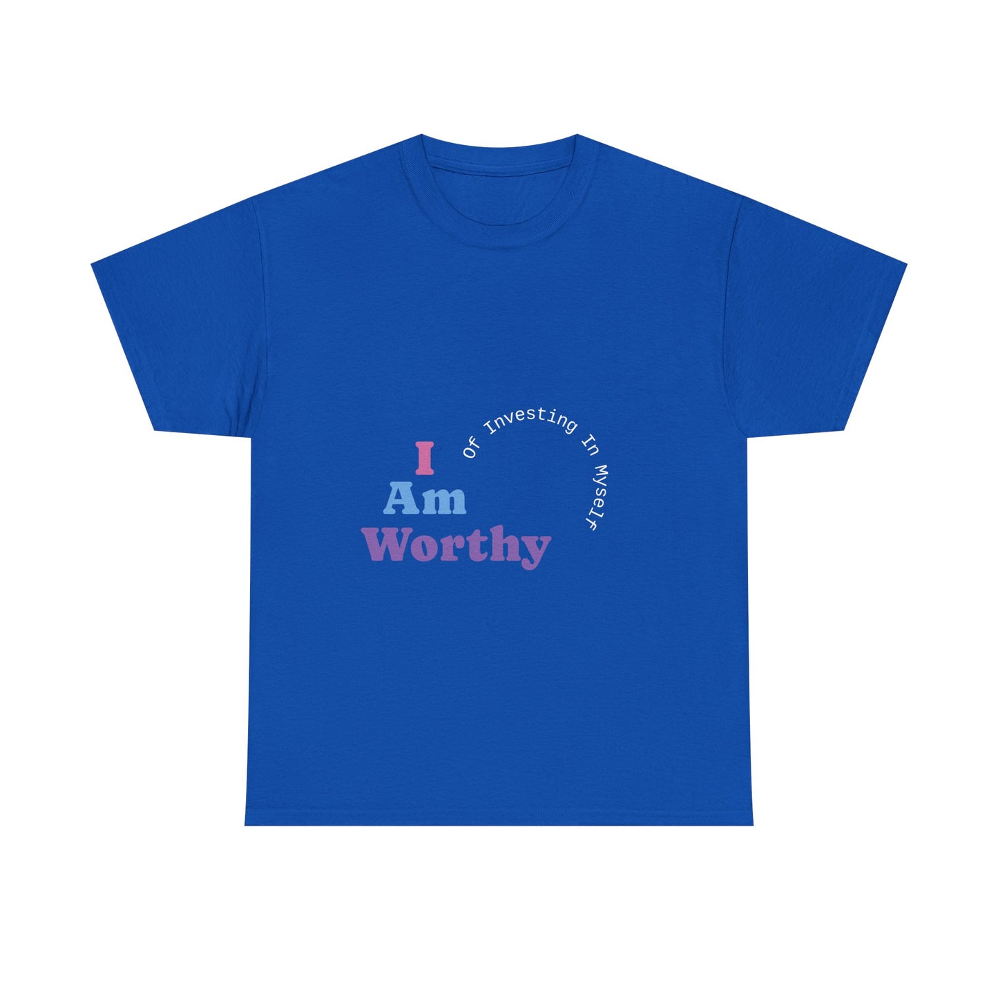 I Am Worthy Unisex Cotton Tee, Affirmation Shirt, Positive Vibes Tee, Gift for Friends, Self-Love Apparel