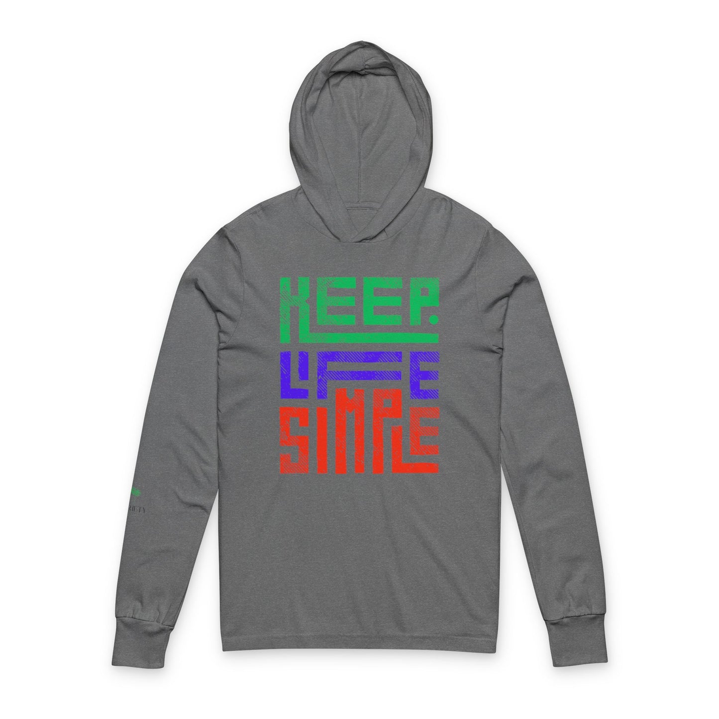 Unisex Hooded Long Sleeve Tee – Keep Life Simple | Casual Style, Everyday Comfort, Great for Hiking, Gift for Nature Lovers