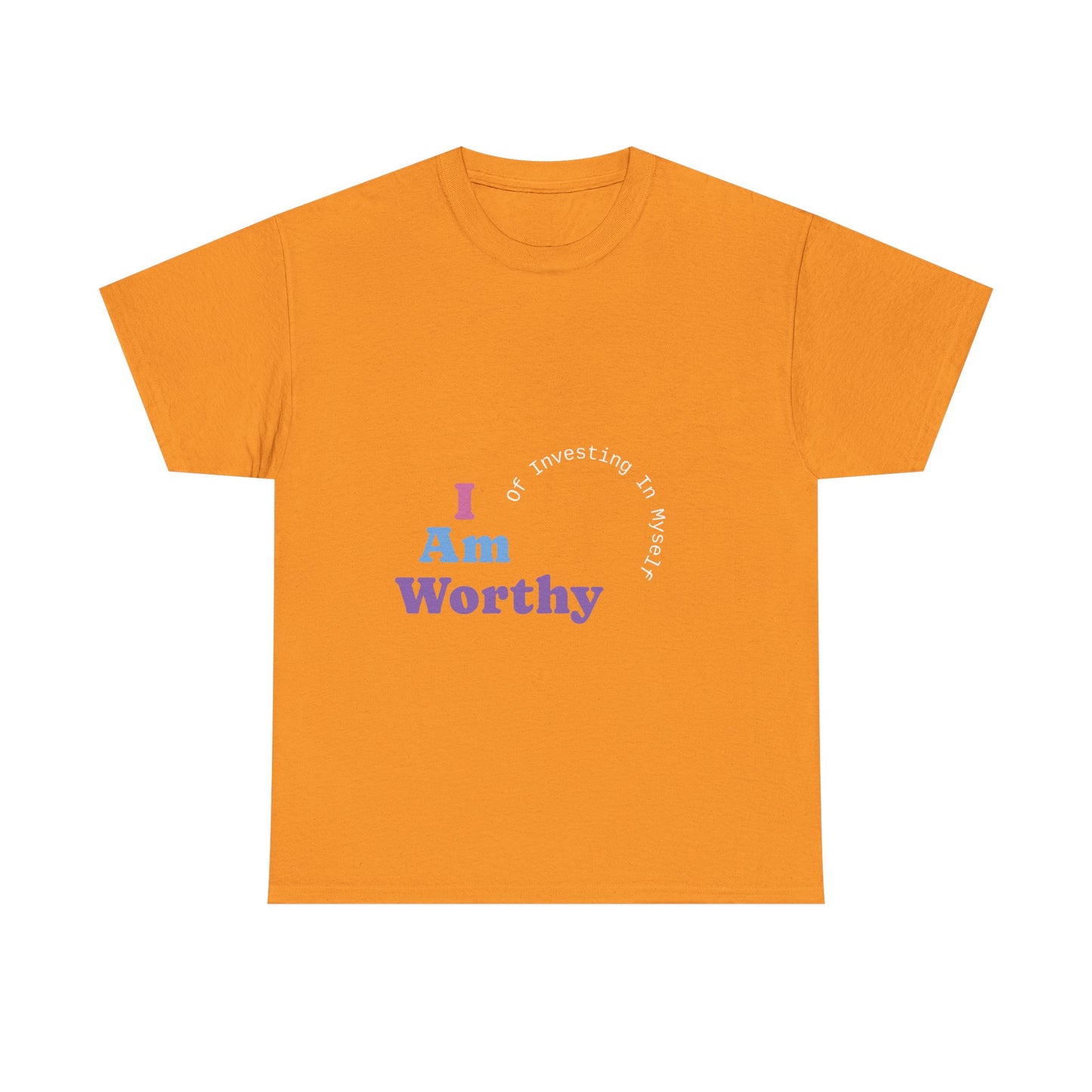 I Am Worthy Unisex Cotton Tee, Affirmation Shirt, Positive Vibes Tee, Gift for Friends, Self-Love Apparel