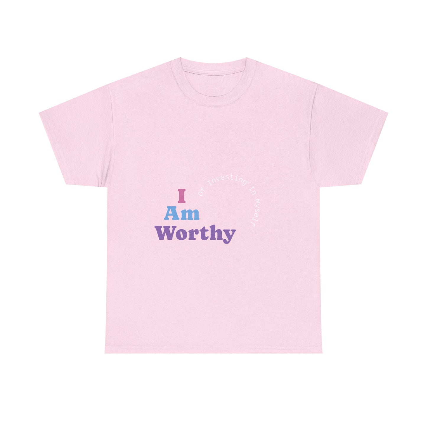 I Am Worthy Unisex Cotton Tee, Affirmation Shirt, Positive Vibes Tee, Gift for Friends, Self-Love Apparel