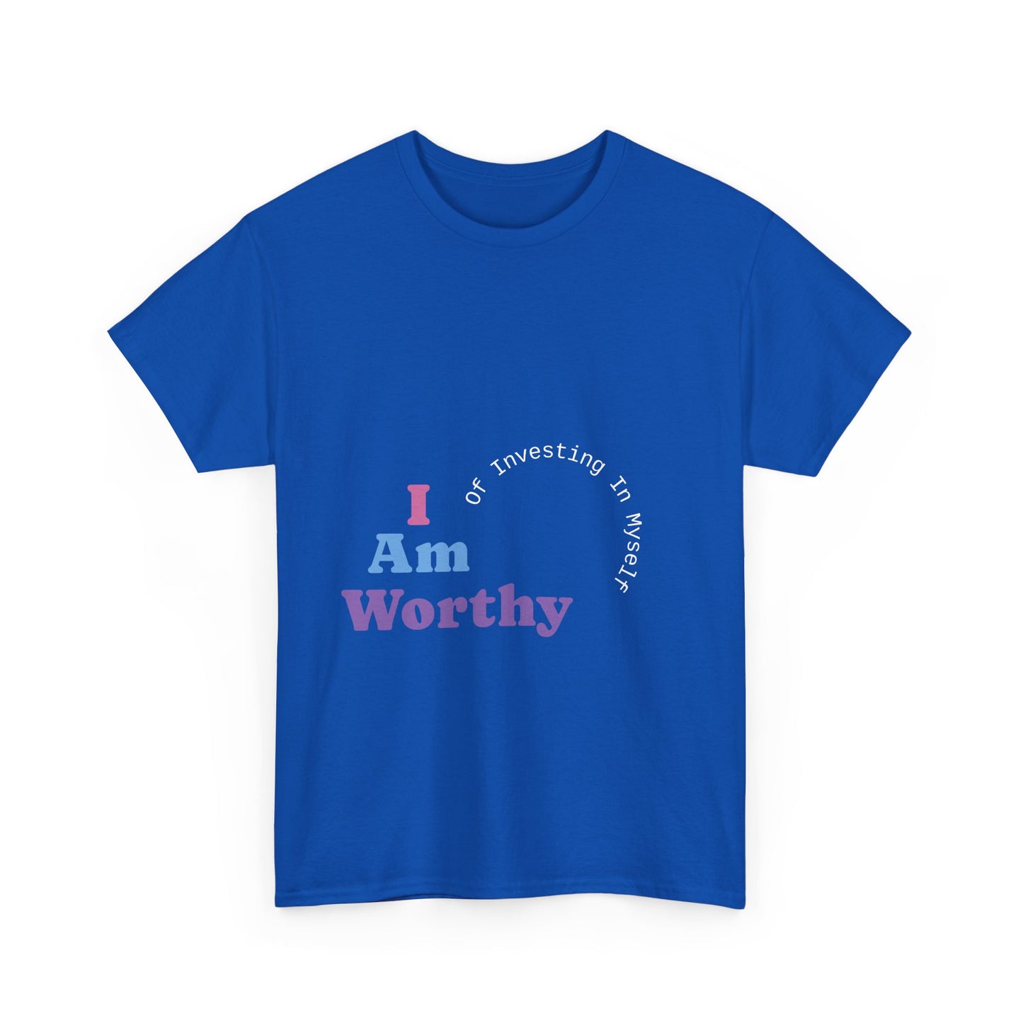 I Am Worthy Unisex Cotton Tee, Affirmation Shirt, Positive Vibes Tee, Gift for Friends, Self-Love Apparel