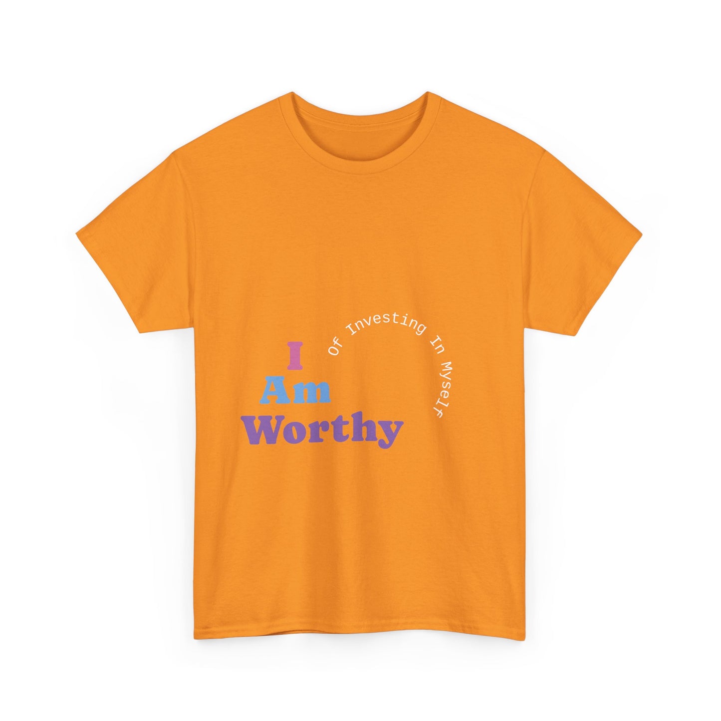 I Am Worthy Unisex Cotton Tee, Affirmation Shirt, Positive Vibes Tee, Gift for Friends, Self-Love Apparel