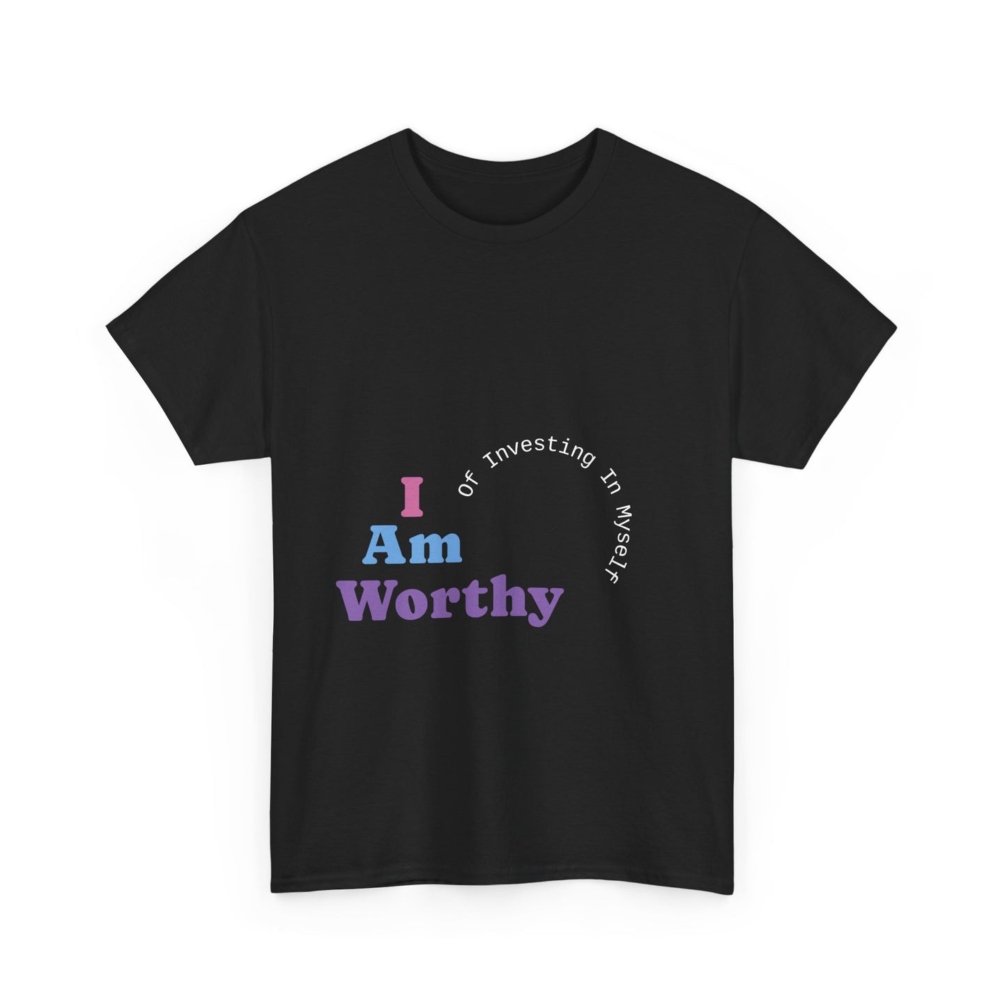 I Am Worthy Unisex Cotton Tee, Affirmation Shirt, Positive Vibes Tee, Gift for Friends, Self-Love Apparel
