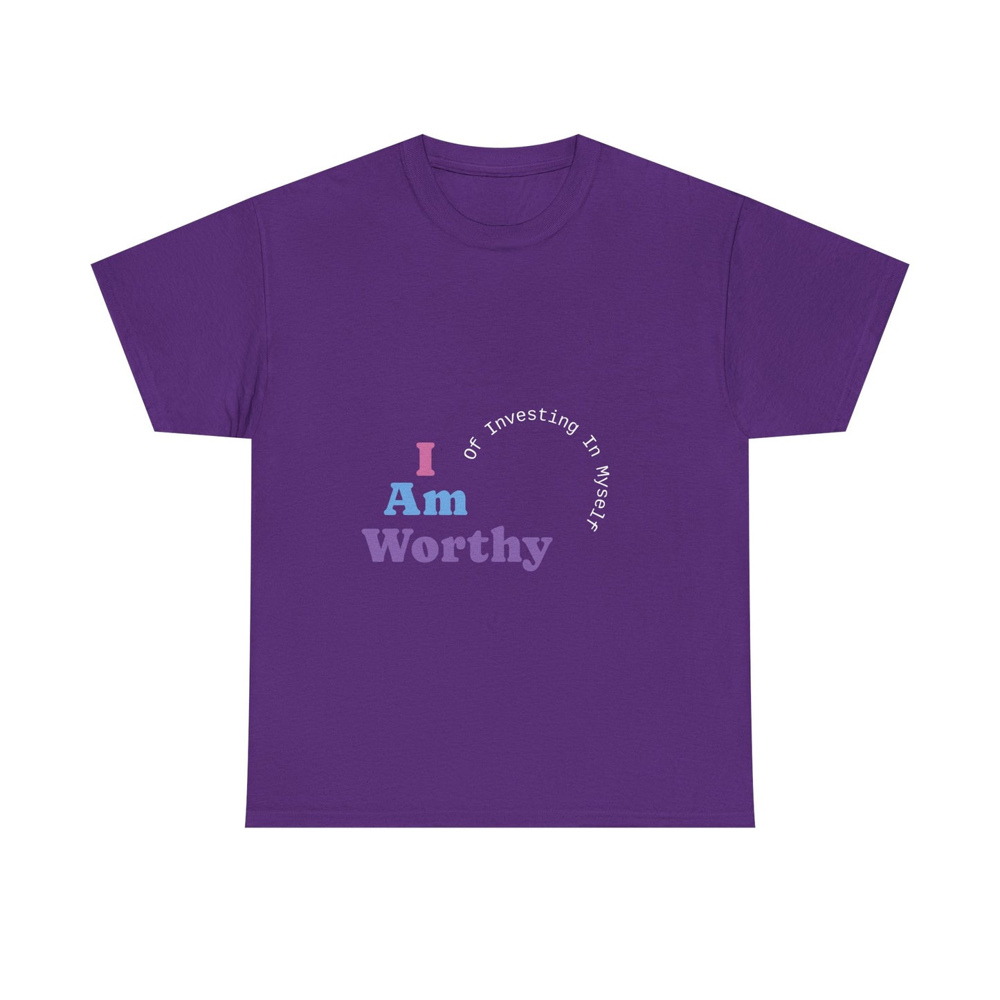 I Am Worthy Unisex Cotton Tee, Affirmation Shirt, Positive Vibes Tee, Gift for Friends, Self-Love Apparel
