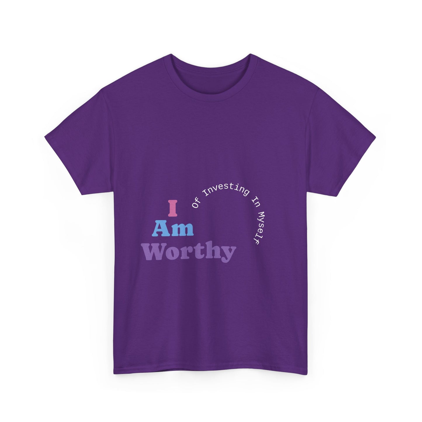 I Am Worthy Unisex Cotton Tee, Affirmation Shirt, Positive Vibes Tee, Gift for Friends, Self-Love Apparel