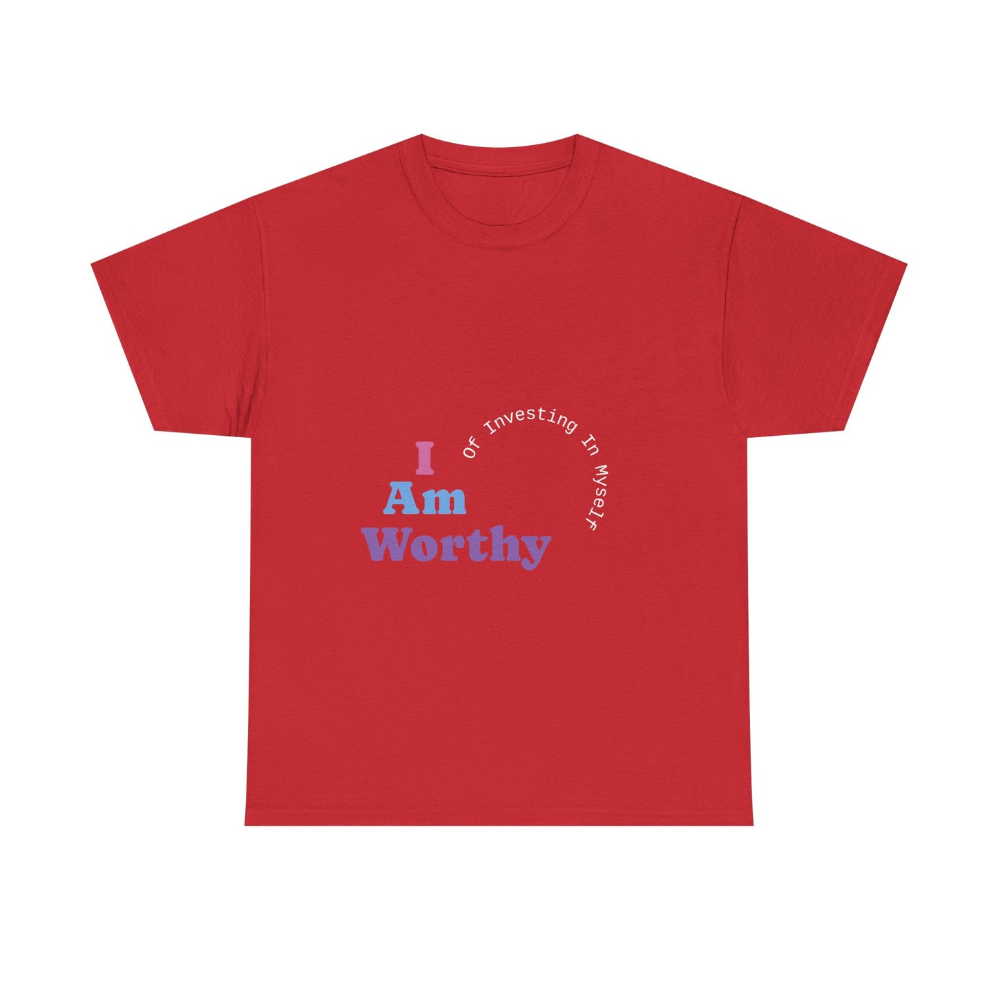 I Am Worthy Unisex Cotton Tee, Affirmation Shirt, Positive Vibes Tee, Gift for Friends, Self-Love Apparel