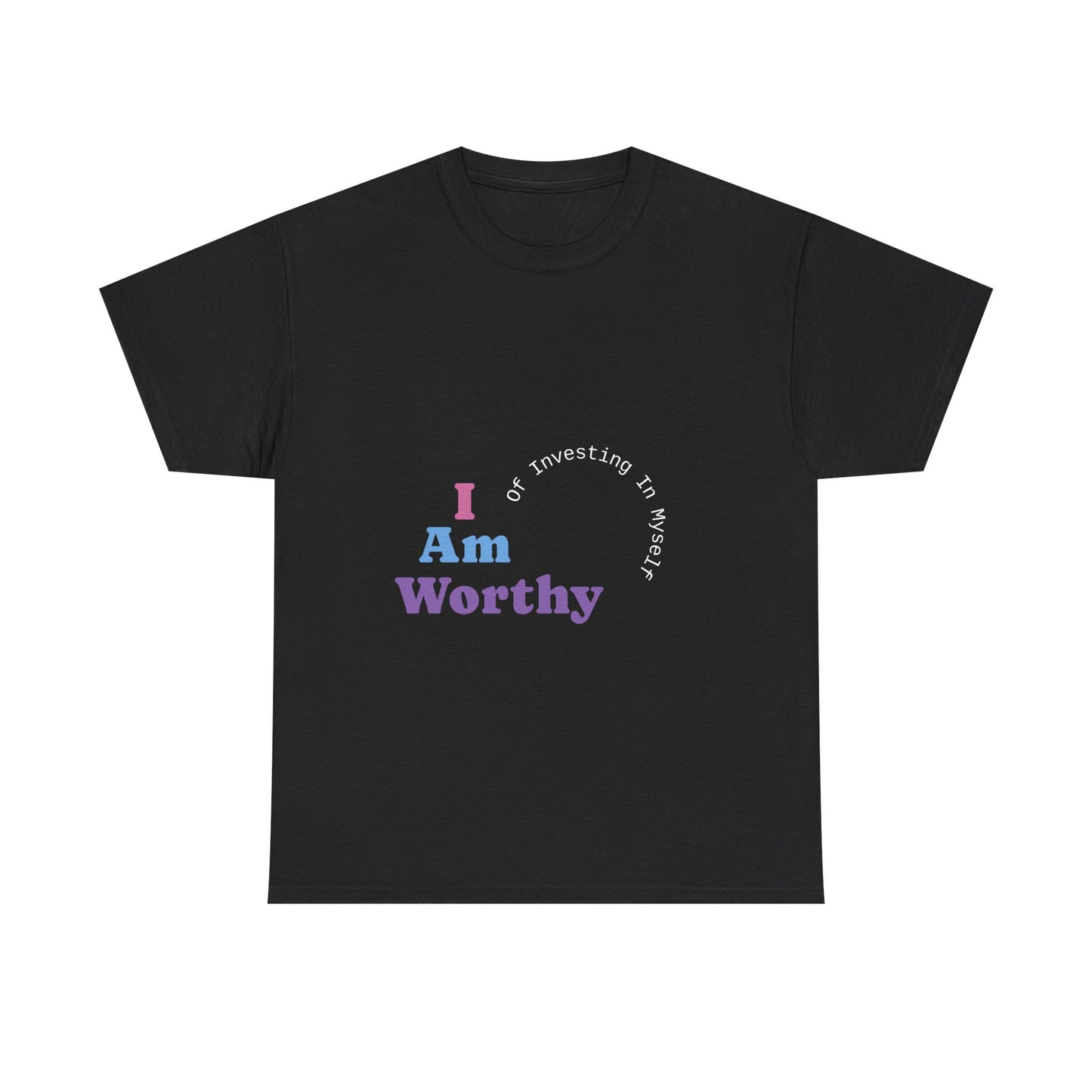I Am Worthy Unisex Cotton Tee, Affirmation Shirt, Positive Vibes Tee, Gift for Friends, Self-Love Apparel