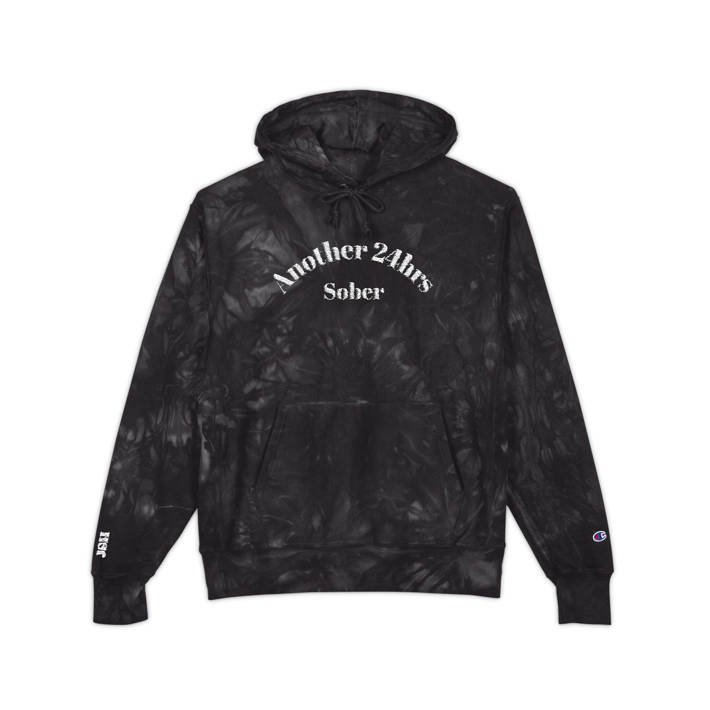 Another 24hrs Sober Unisex Tie-Dye Hoodie with Embroidery, Comfortable Casualwear, Perfect for Gifts, Streetwear, Everyday Use, Stylish Hooded Sweatshirt