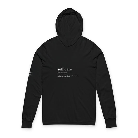 Unisex Self-Care Hooded Long Sleeve(Palm Logo Right Sleeve) Tee, Comfortable Casual Wear, Gift for Mental Health Awareness, Cozy Lounge Hoodie, Self-Care [...]
