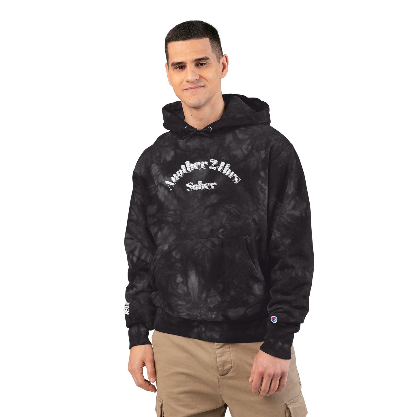 Another 24hrs Sober Unisex Tie-Dye Hoodie with Embroidery, Comfortable Casualwear, Perfect for Gifts, Streetwear, Everyday Use, Stylish Hooded Sweatshirt