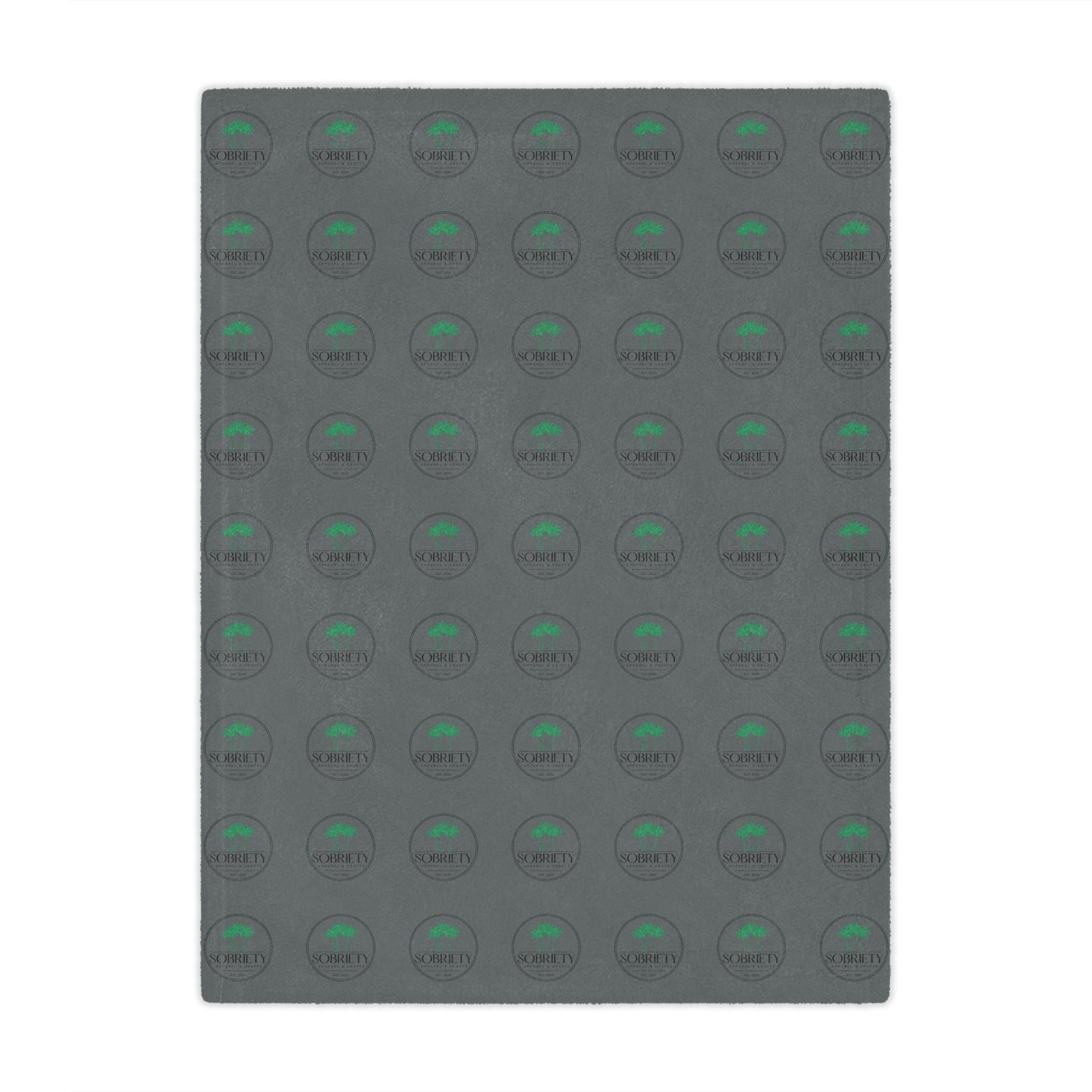 Soft Minky Blanket with Green Design, Cozy Throw for Home, Gift for Her, Nursery Decor, Pet Blanket, Sustainable Fabric Throw