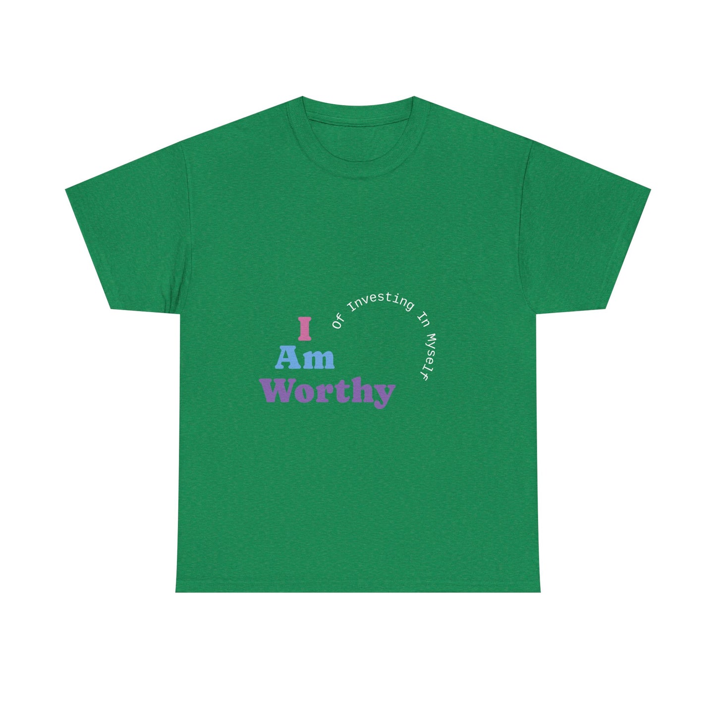 I Am Worthy Unisex Cotton Tee, Affirmation Shirt, Positive Vibes Tee, Gift for Friends, Self-Love Apparel