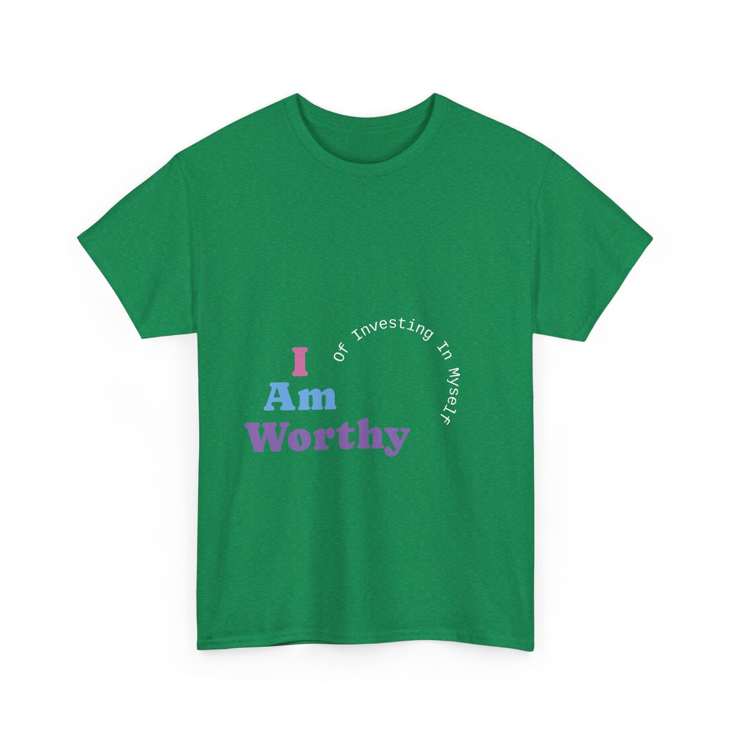 I Am Worthy Unisex Cotton Tee, Affirmation Shirt, Positive Vibes Tee, Gift for Friends, Self-Love Apparel