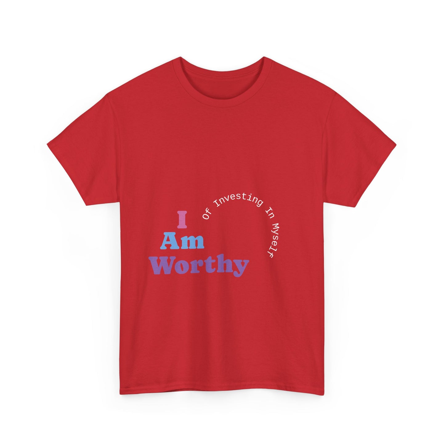 I Am Worthy Unisex Cotton Tee, Affirmation Shirt, Positive Vibes Tee, Gift for Friends, Self-Love Apparel