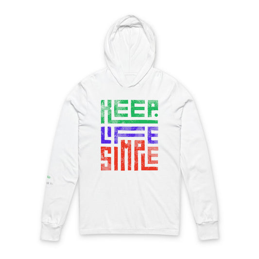 Unisex Hooded Long Sleeve Tee – Keep Life Simple | Casual Style, Everyday Comfort, Great for Hiking, Gift for Nature Lovers